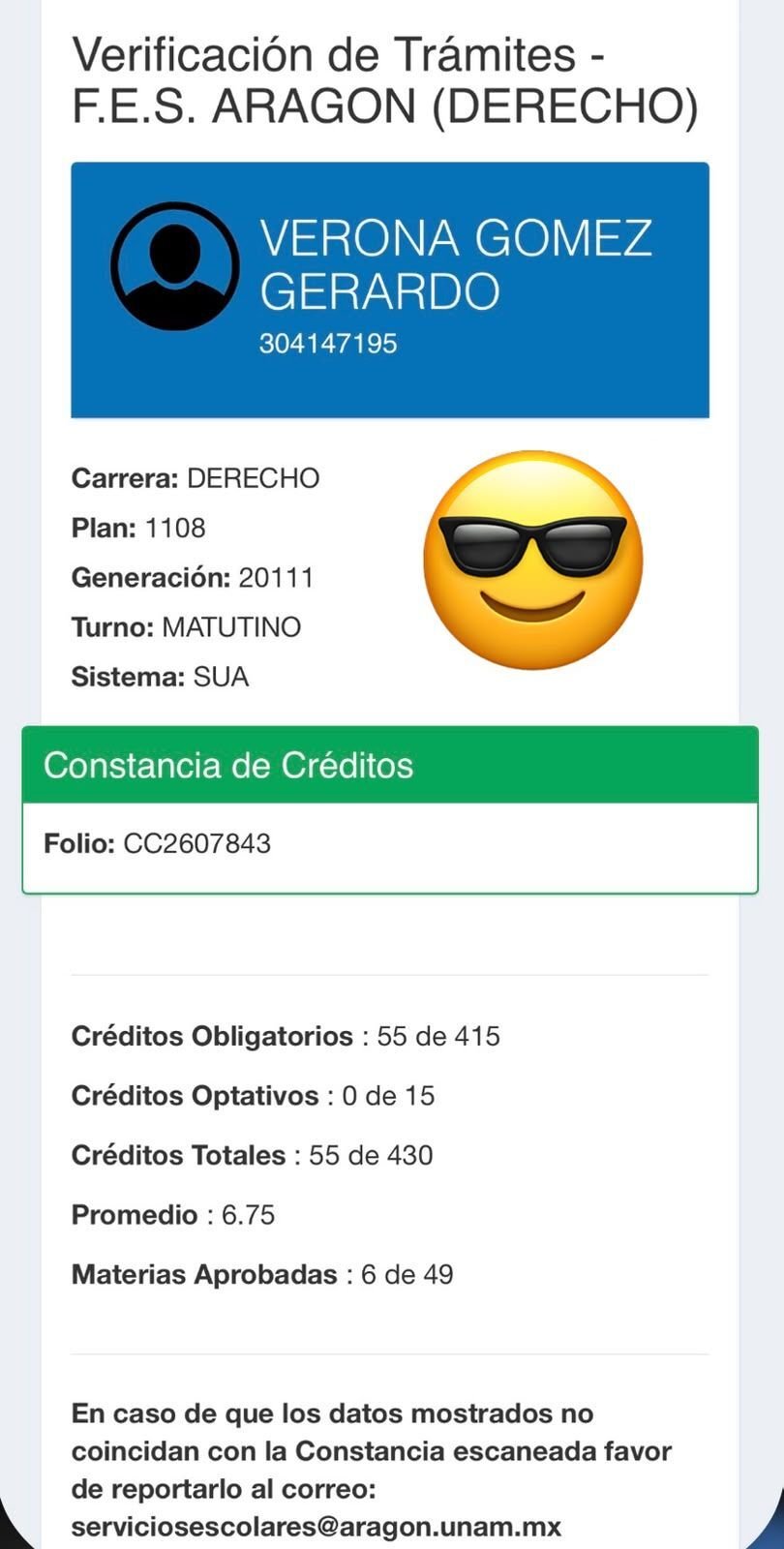 Verificación de trámites